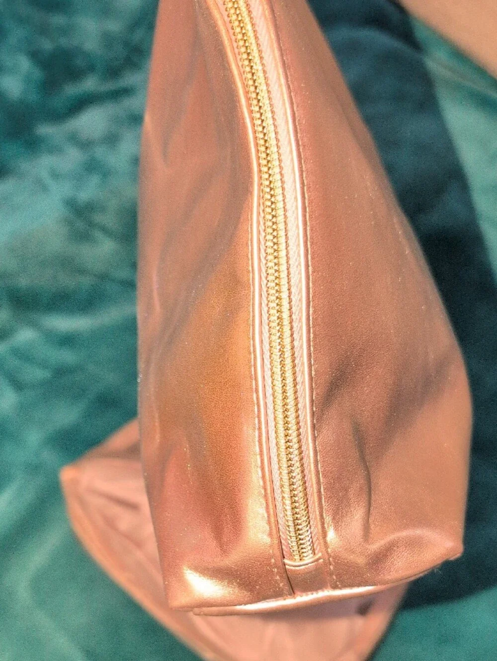 Sonia Kashuk Shimmery Rose Gold Cosmetic Pouch Set 2fer NWT
